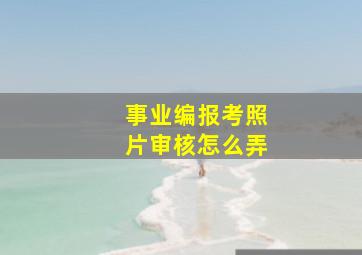 事业编报考照片审核怎么弄