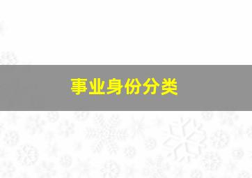 事业身份分类