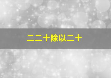 二二十除以二十