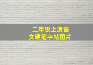 二年级上册语文硬笔字帖图片