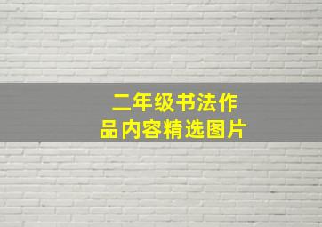 二年级书法作品内容精选图片