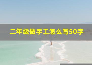 二年级做手工怎么写50字