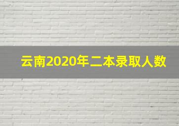 云南2020年二本录取人数