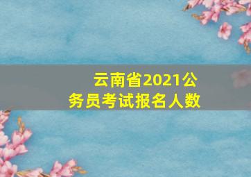 云南省2021公务员考试报名人数