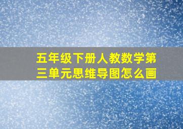 五年级下册人教数学第三单元思维导图怎么画