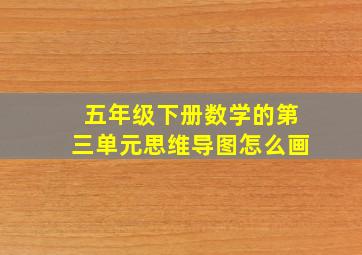 五年级下册数学的第三单元思维导图怎么画