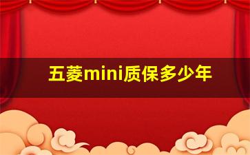 五菱mini质保多少年