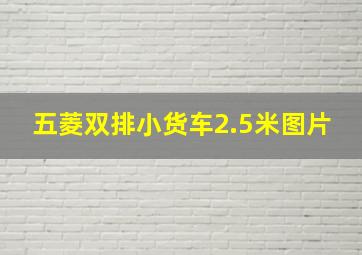 五菱双排小货车2.5米图片