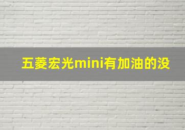 五菱宏光mini有加油的没