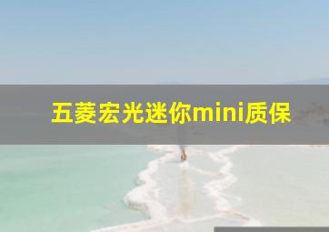 五菱宏光迷你mini质保