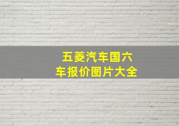 五菱汽车国六车报价图片大全