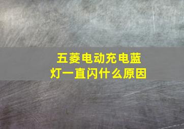 五菱电动充电蓝灯一直闪什么原因