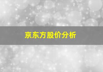 京东方股价分析