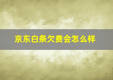 京东白条欠费会怎么样