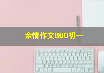 亲情作文800初一