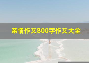 亲情作文800字作文大全