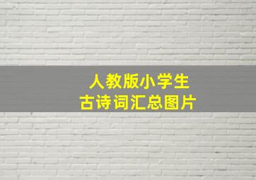 人教版小学生古诗词汇总图片