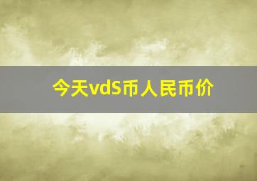 今天vdS币人民币价