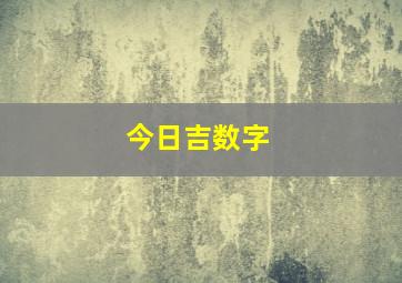 今日吉数字