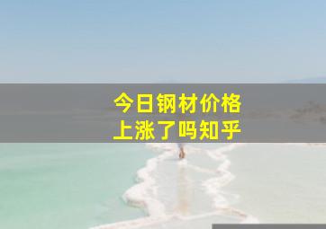 今日钢材价格上涨了吗知乎