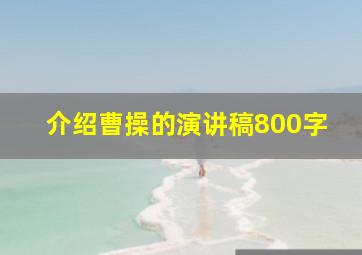 介绍曹操的演讲稿800字