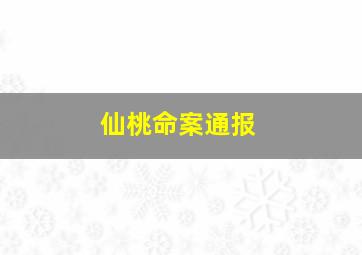 仙桃命案通报