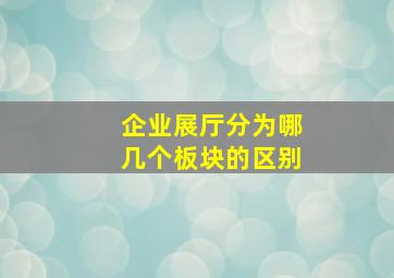 企业展厅分为哪几个板块的区别