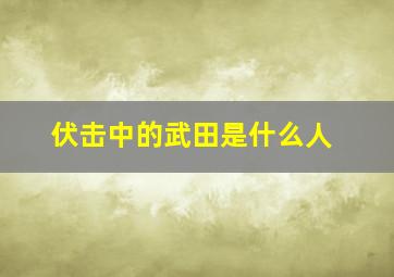 伏击中的武田是什么人