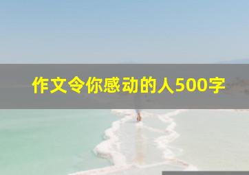 作文令你感动的人500字