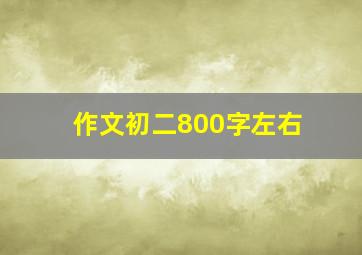 作文初二800字左右