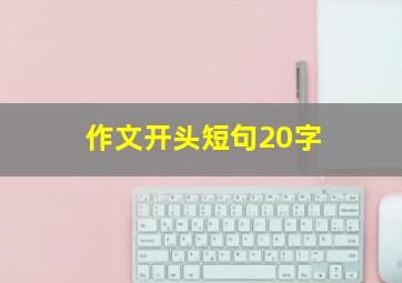 作文开头短句20字