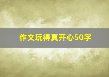 作文玩得真开心50字