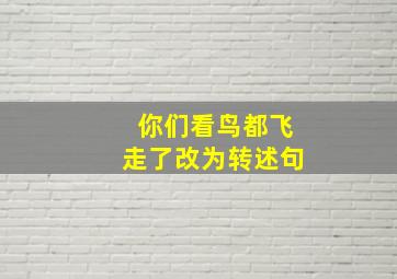 你们看鸟都飞走了改为转述句