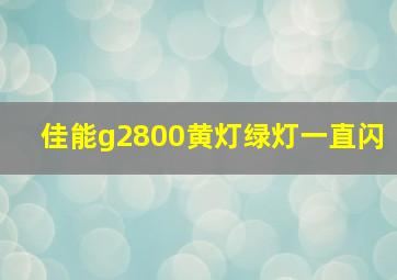 佳能g2800黄灯绿灯一直闪