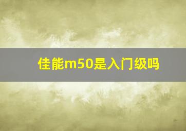 佳能m50是入门级吗