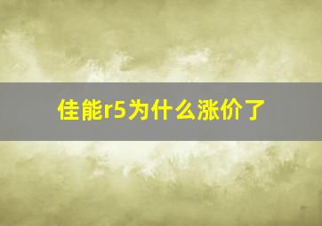 佳能r5为什么涨价了