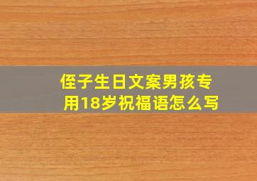 侄子生日文案男孩专用18岁祝福语怎么写