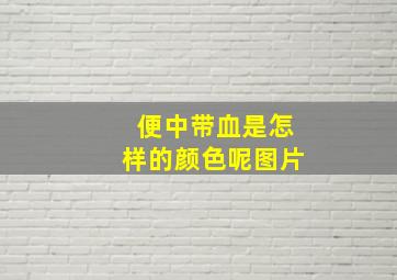 便中带血是怎样的颜色呢图片