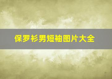 保罗衫男短袖图片大全