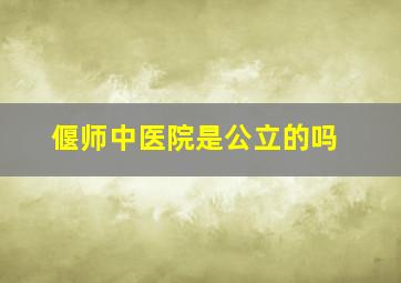 偃师中医院是公立的吗