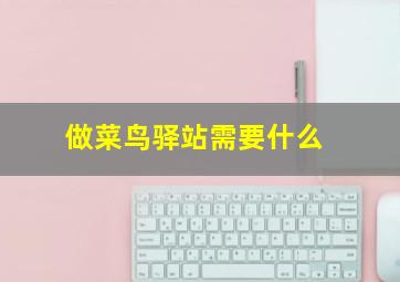 做菜鸟驿站需要什么