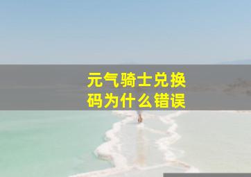 元气骑士兑换码为什么错误