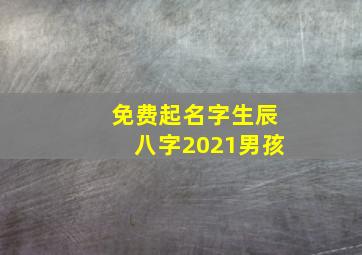 免费起名字生辰八字2021男孩