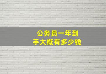 公务员一年到手大概有多少钱