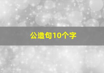 公造句10个字