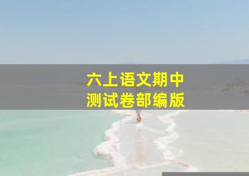 六上语文期中测试卷部编版