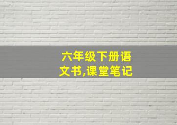 六年级下册语文书,课堂笔记