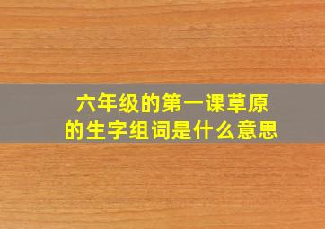 六年级的第一课草原的生字组词是什么意思