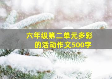 六年级第二单元多彩的活动作文500字