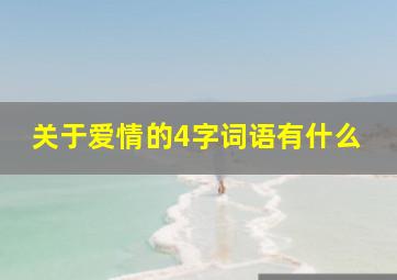 关于爱情的4字词语有什么